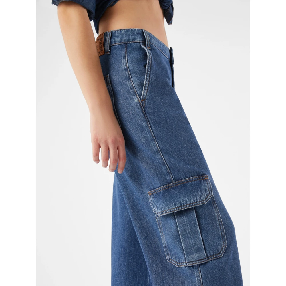 Pennyblack Cargo Jeans Jaren 90 Stijl Pbcargo Model Blue Dames