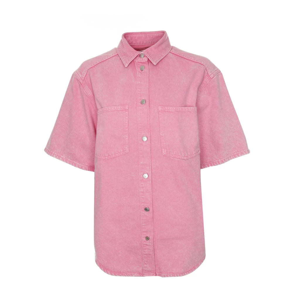 Samsøe Denim Overhemd Pink Dames