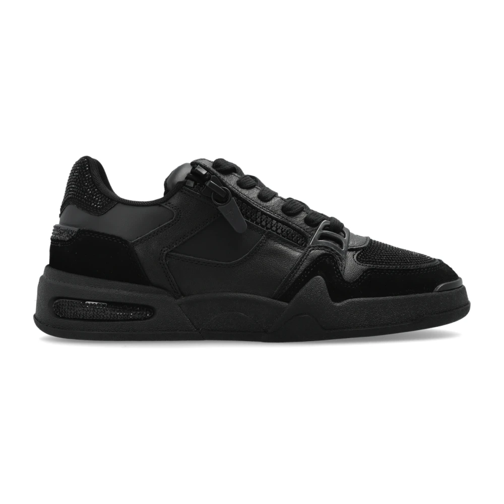 Giuseppe Zanotti Sportschoenen met Glanzende Kristallen Heren Schoenen Zwart