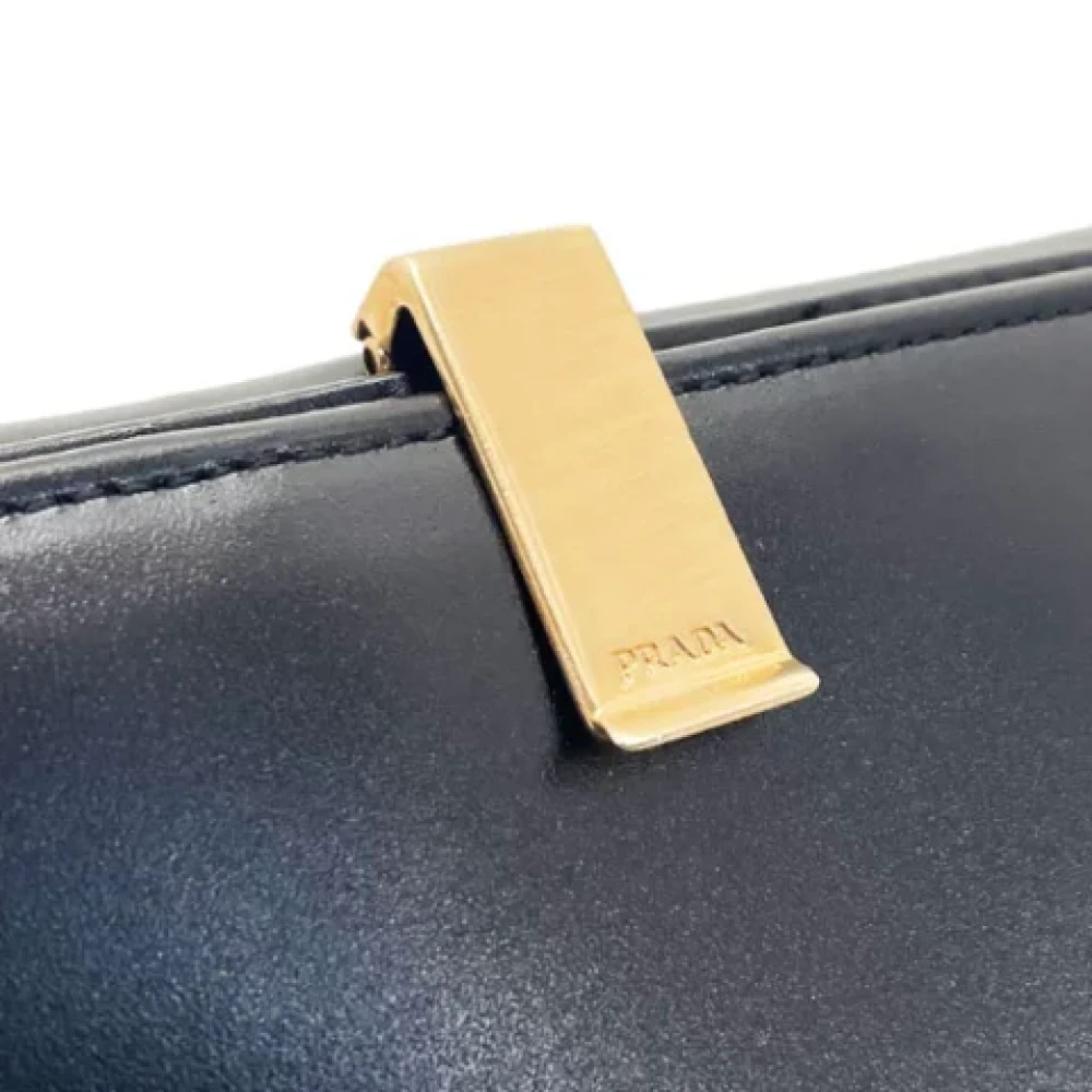 Prada Vintage Pre-owned Leather wallets Black Dames