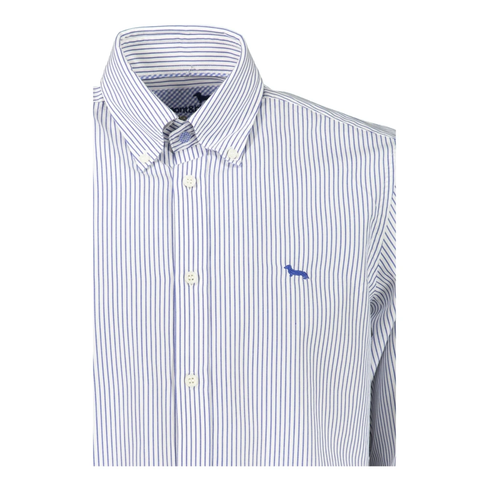 Harmont & Blaine Blauw Gestreept Overhemd met Lange Mouwen Blue Heren