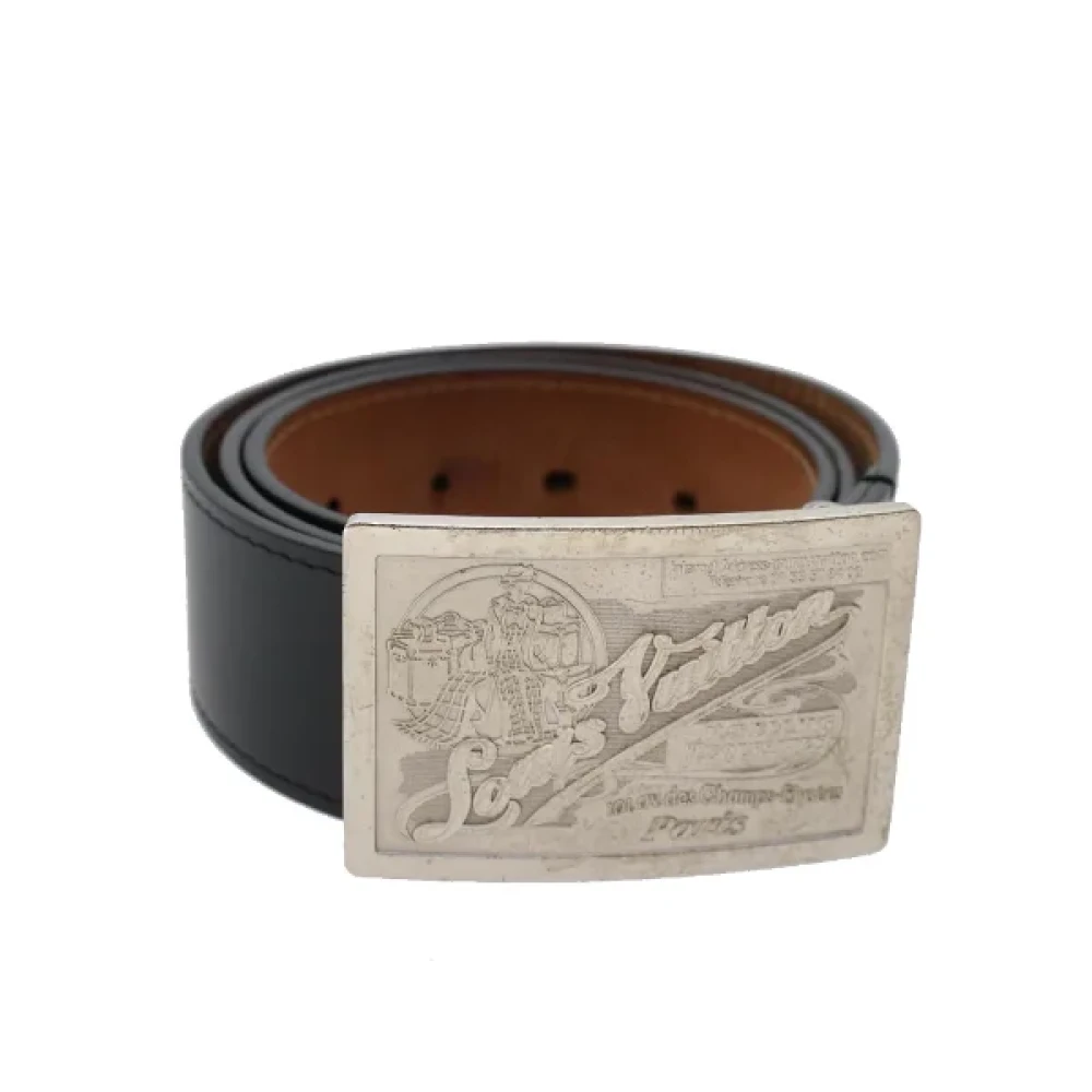 Louis Vuitton Vintage Pre-owned Leather belts Black Dames