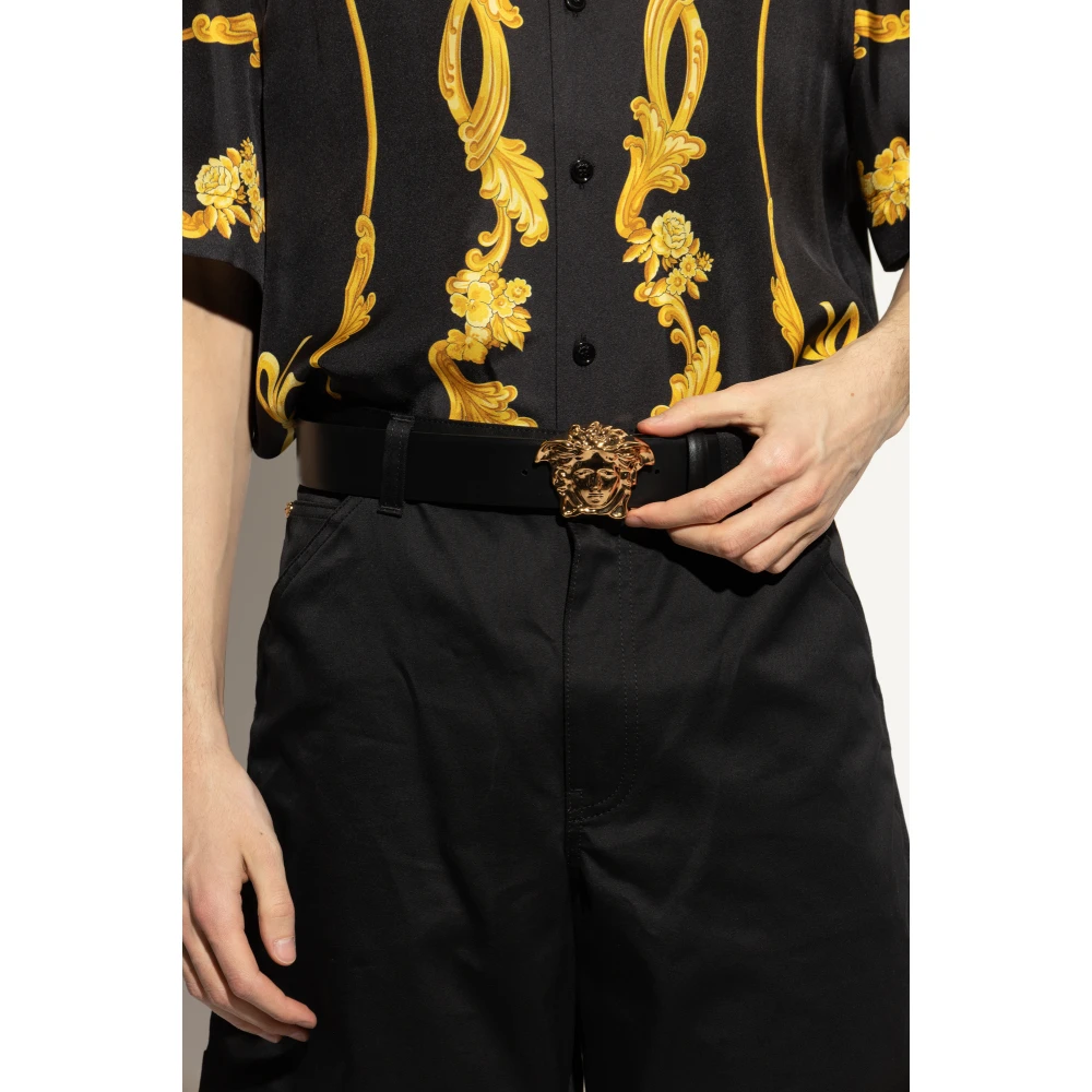 Versace Omkeerbare riem Black Heren