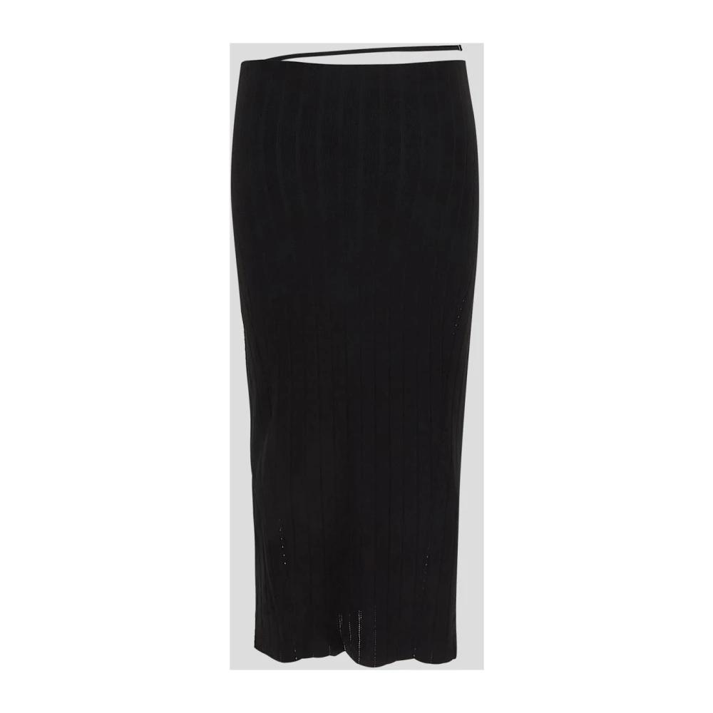 Jacquemus Pralù Viscose Rok Black Dames