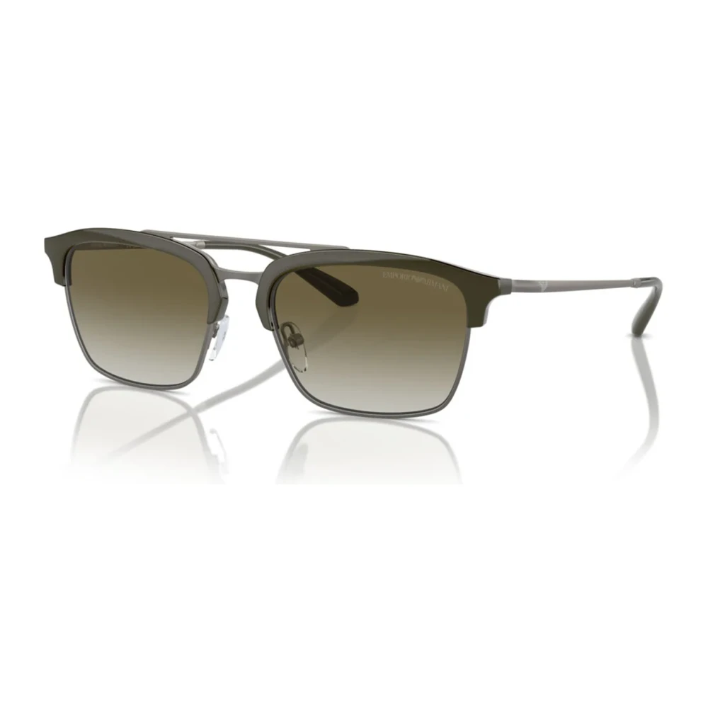 Emporio Armani Men's Green Matte Gunmetal Sunglasses