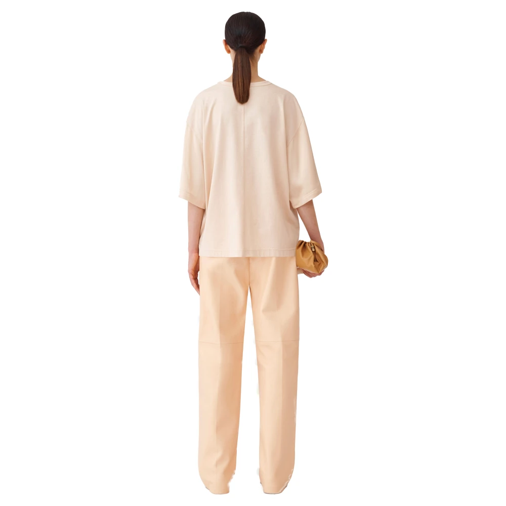 Fabiana Filippi Casual Katoenen T-Shirt Beige Dames