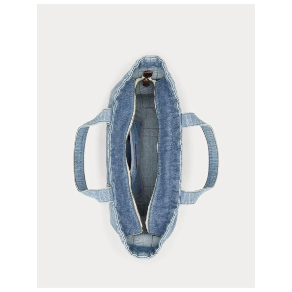 Polo Ralph Lauren Denim Polo Bear Schoudertas Blue Dames