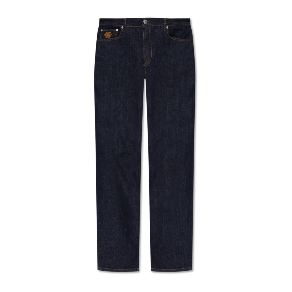 ETRO Jeans met logo Blue Heren