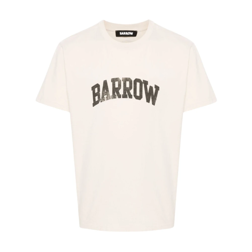 Barrow Casual Jersey T-shirt voor mannen Beige Heren