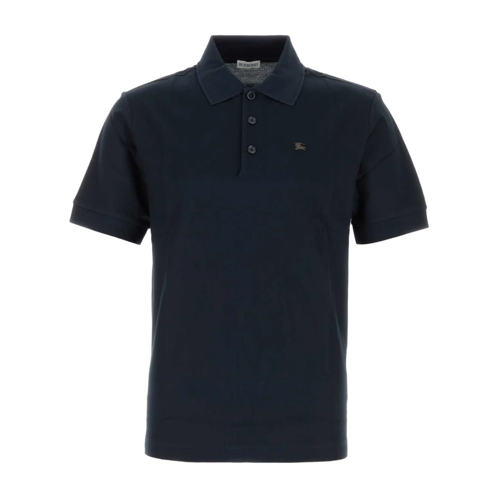 Burberry Mannelijk Blauw Tops Heren, S, Katoen, Polo Shirt Van Katoenpiqué