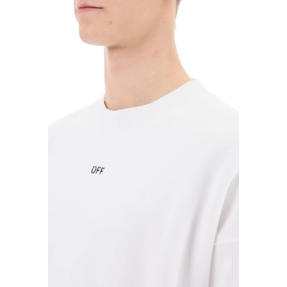 Off White Skate Sweatshirt met Off Logo White Heren