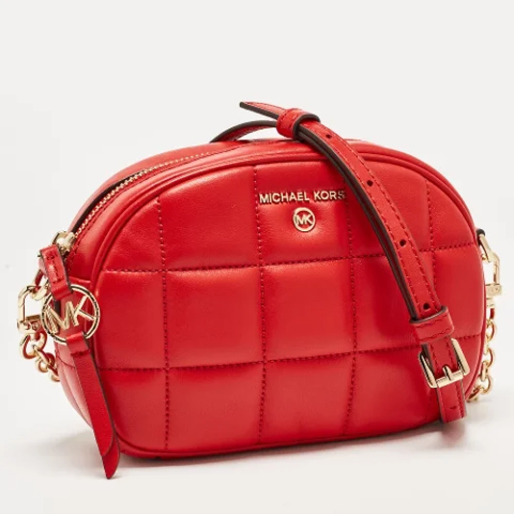 Michael Kors Pre-owned Leather crossbody-bags Red Dames