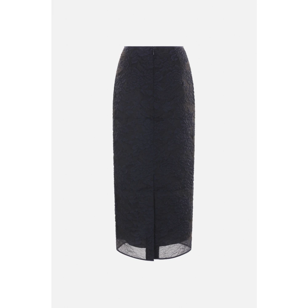 Cecilie Bahnsen Navy Blue Midi Rok Blue Dames