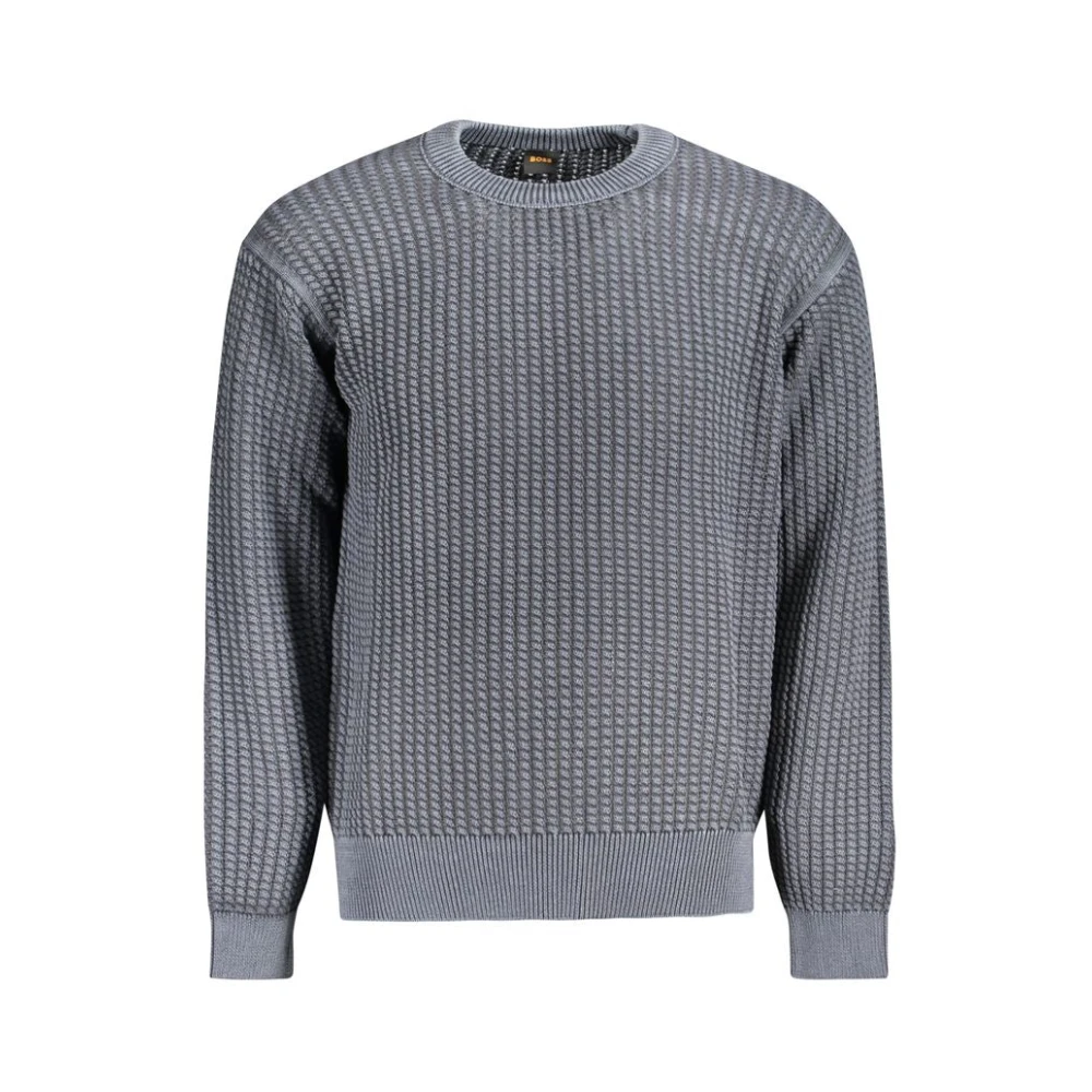 Hugo Boss Blauwe Katoenen Trui Blue Heren