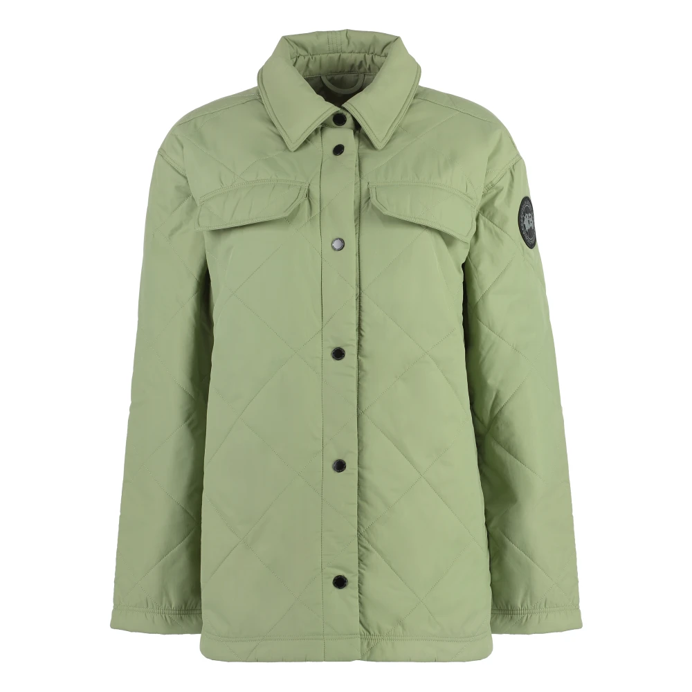 Canada Goose Gewatteerd Nylon Overshirt Green Dames