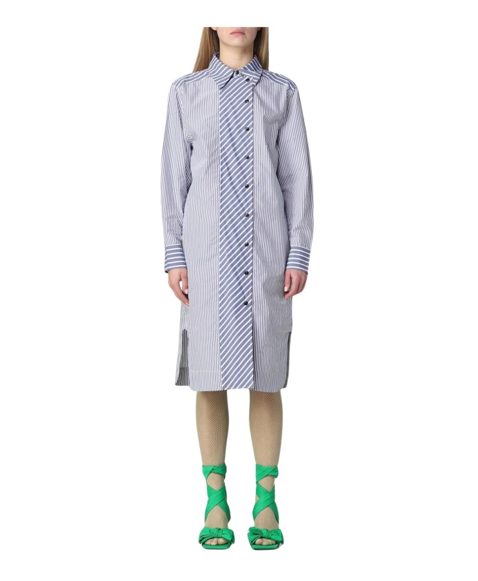 elegante-robe-chemise-midi-rayee