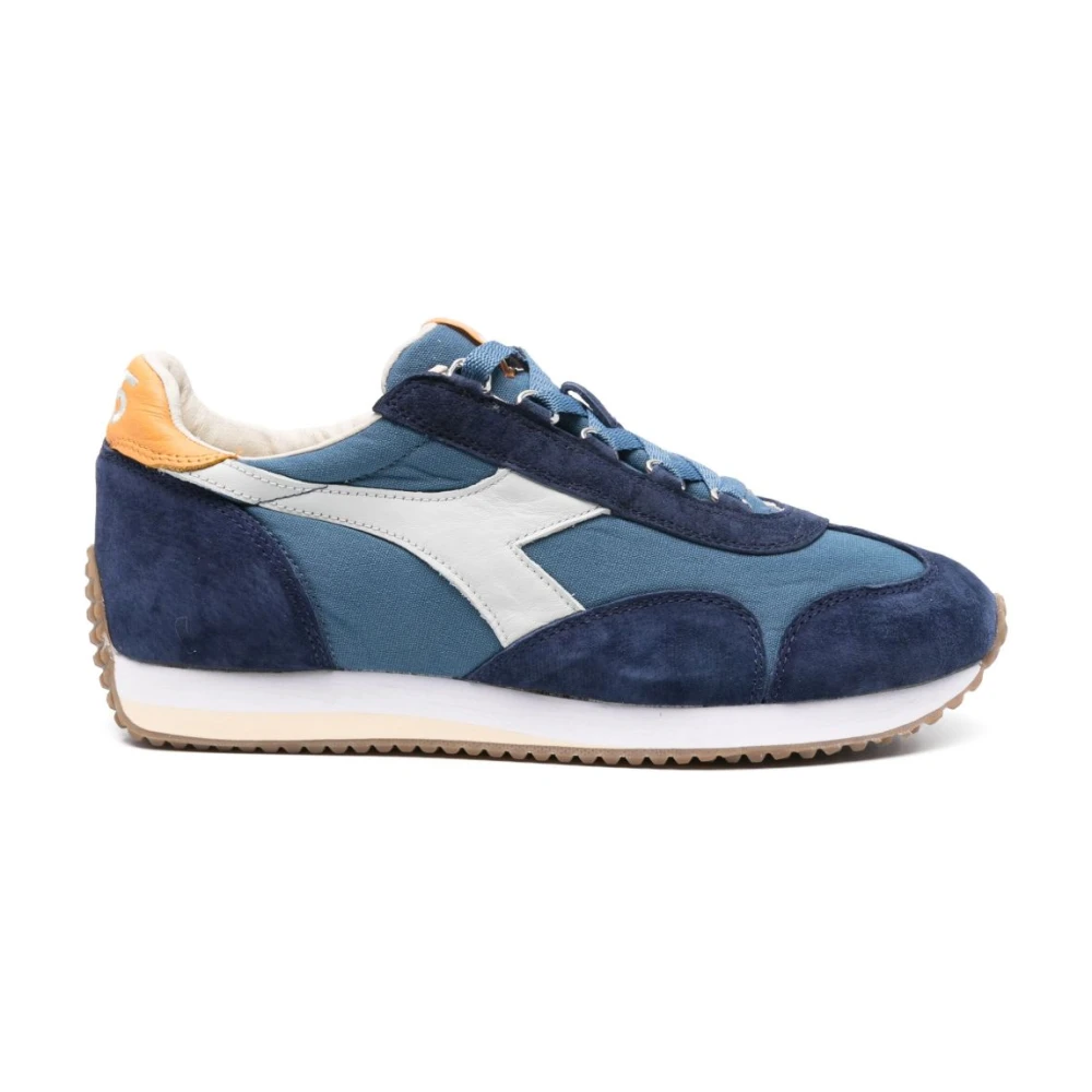 Diadora Men's Blue Sneakers,, Lace-Up Trainers Rubber Sole Size 8