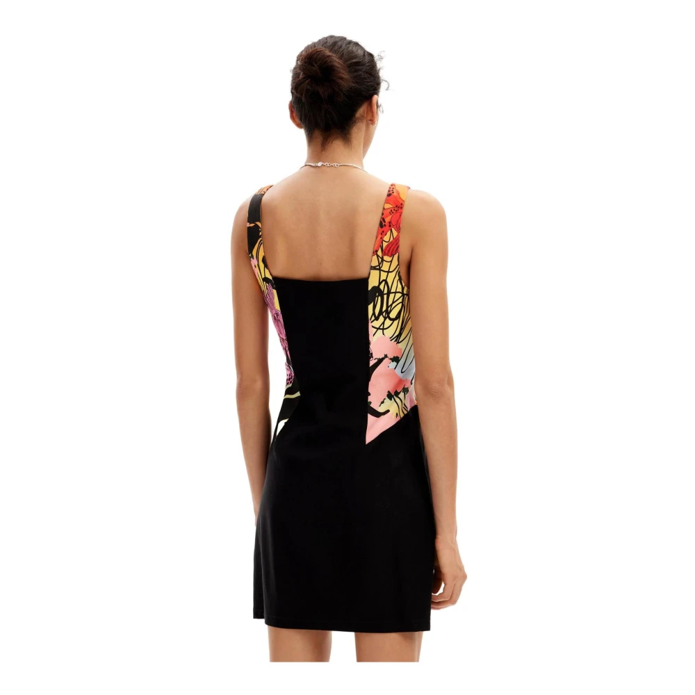 Desigual Bloemenprint Slip-On Jurk Black Dames