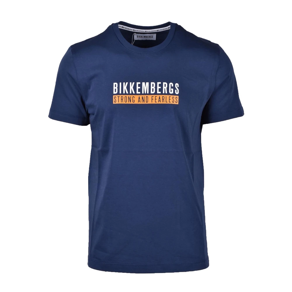 Bikkembergs Stijlvol Katoenen T-Shirt voor Mannen Blue Heren