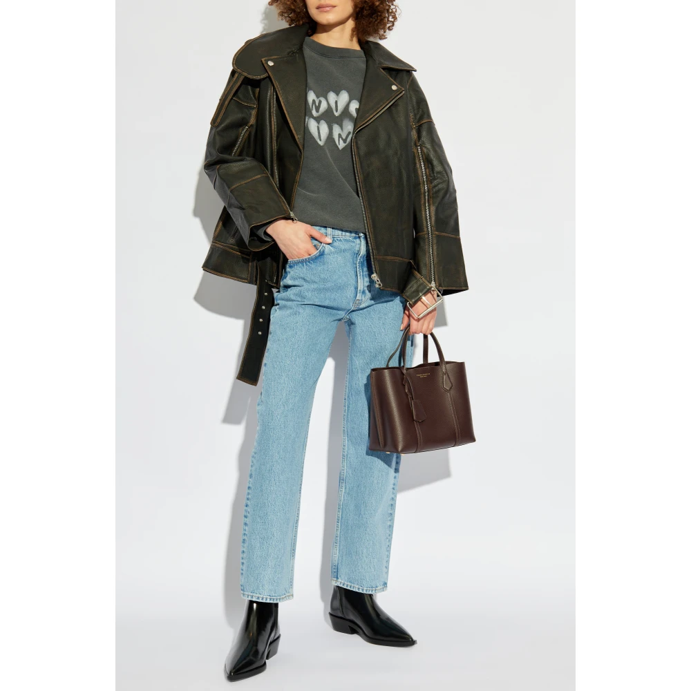 Anine Bing Jeans met logo Blue Dames