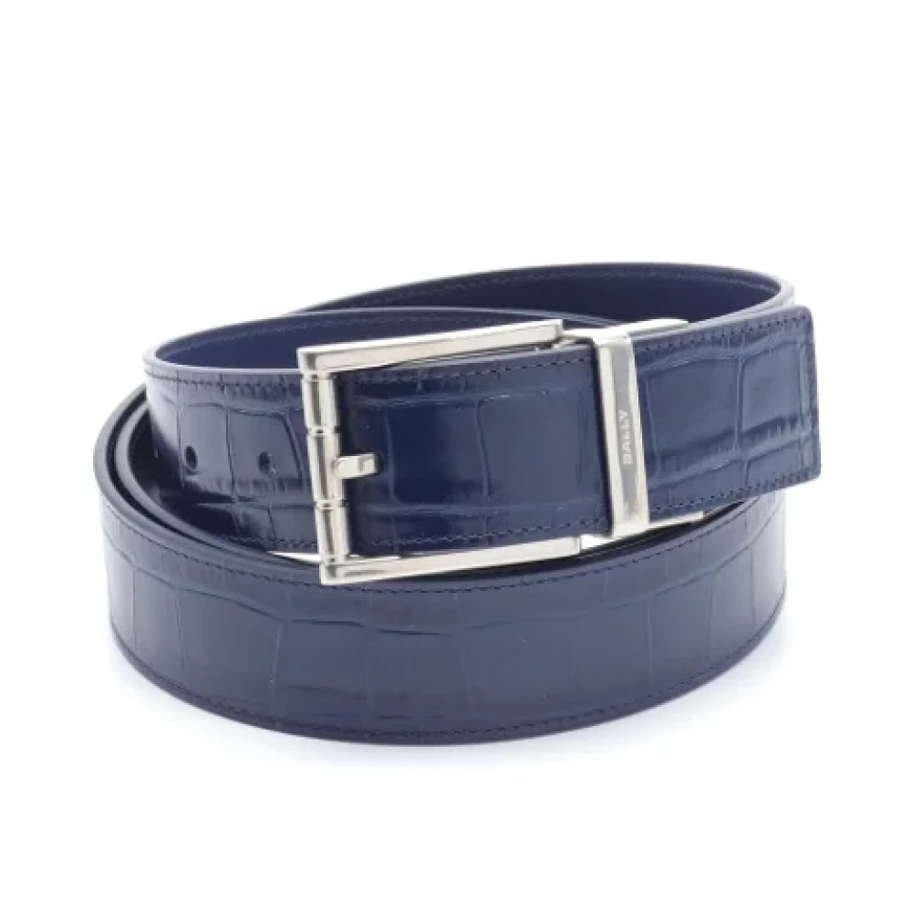 Bally Pre-owned Leather belts Blue Heren