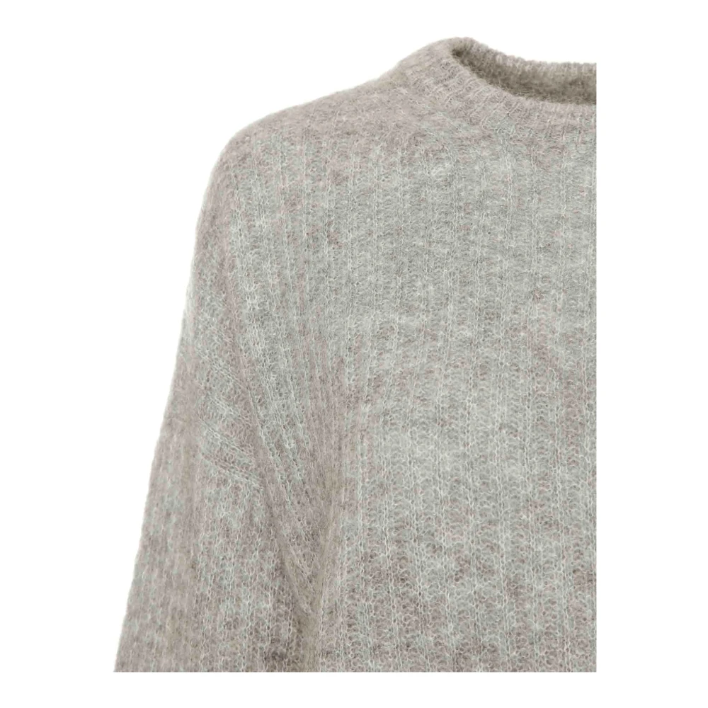 drykorn Alpaca Oversized Gebreide Trui Gray Dames