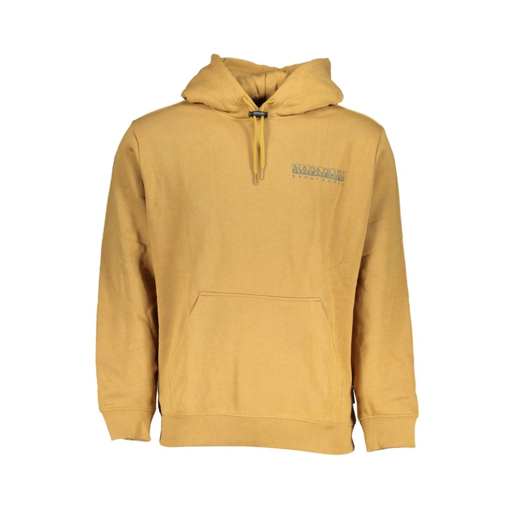 Napapijri Capuchontrui Beige Lange Mouw Logo Beige Heren