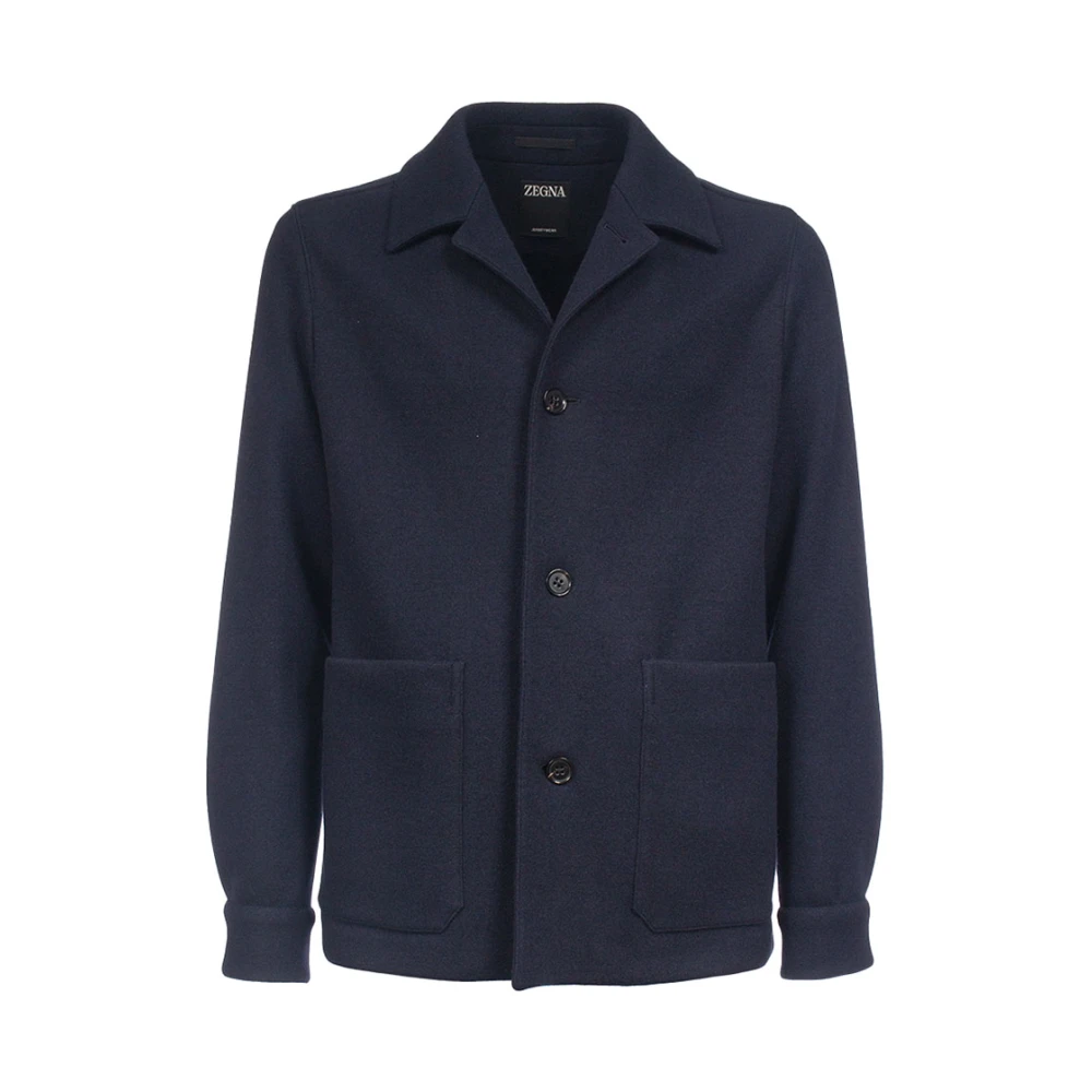 Ermenegildo Zegna Alpe Chore Jacket i ull och kaschmir Blue, Herr