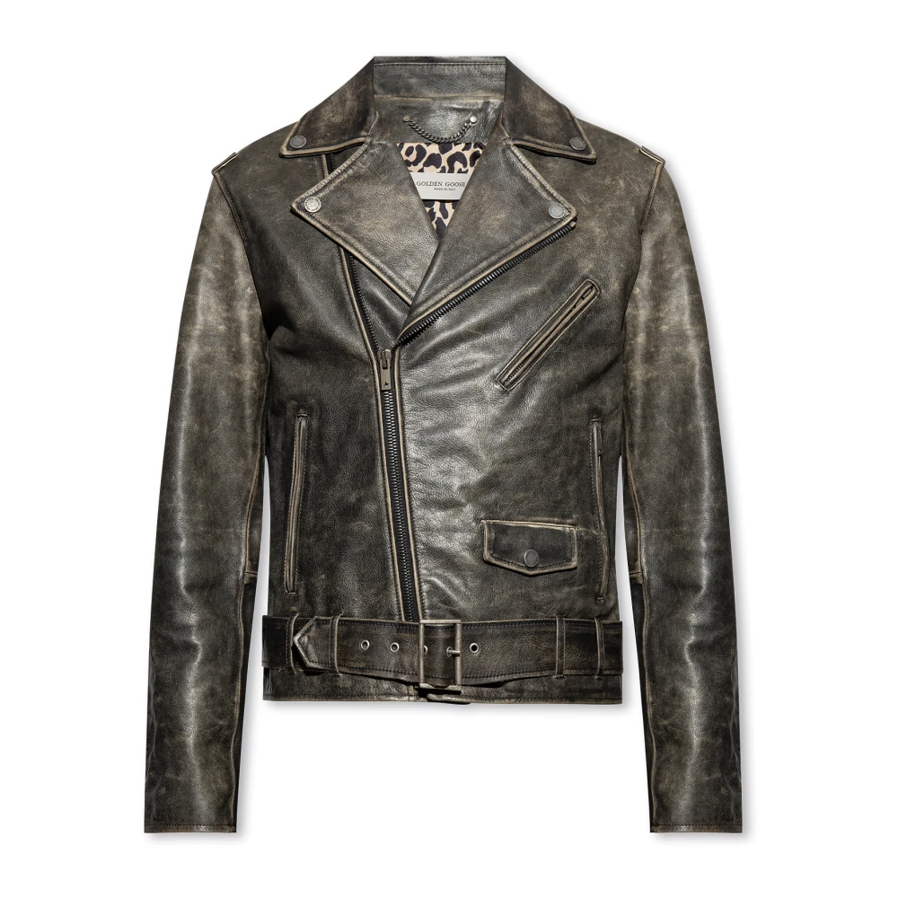Jackets > Leather Jackets - - Golden Goose - Modalova