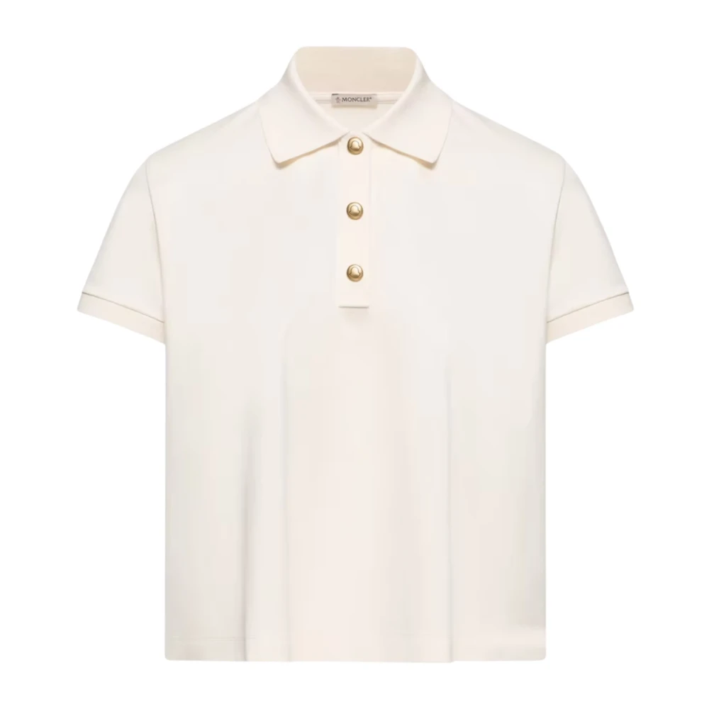 Moncler , Polo Shirts, Female, White, S, Tops