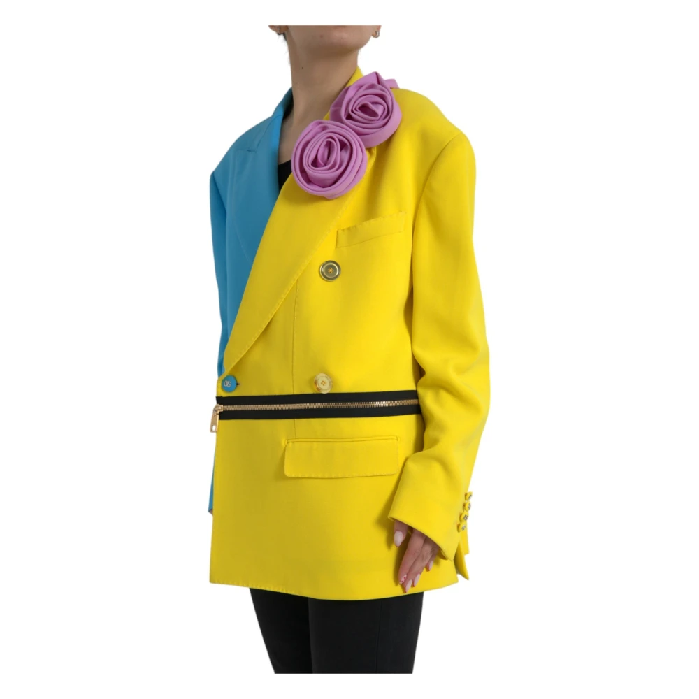 Dolce & Gabbana Patchwork Trench Coat Jacket Multicolor Dames