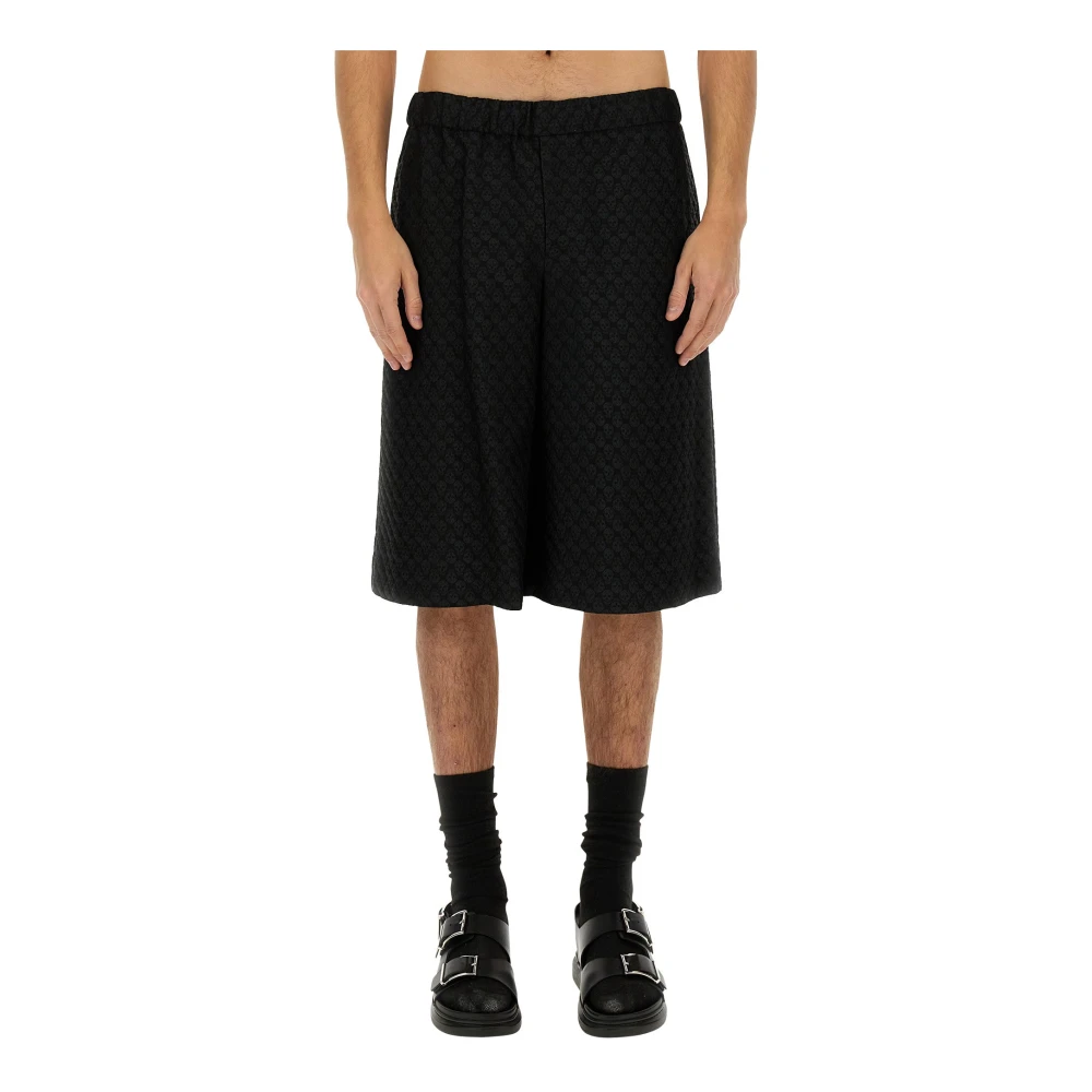 Alexander Mcqueen Men's Black Skull Jacquard Shorts - Casual Shorts - M - Shorts