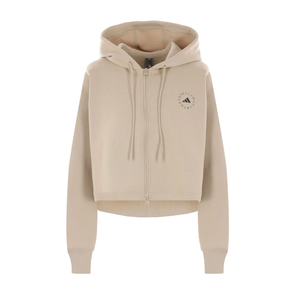 Adidas by Stella McCartney Beige Zip Hoodie Sweater Beige, Dam