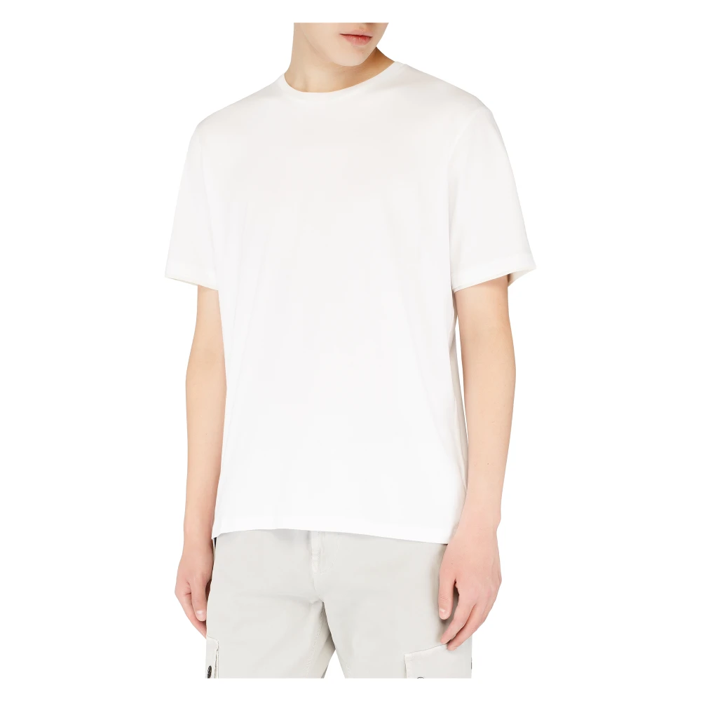 Herno T-shirt met logo-plaque White Heren