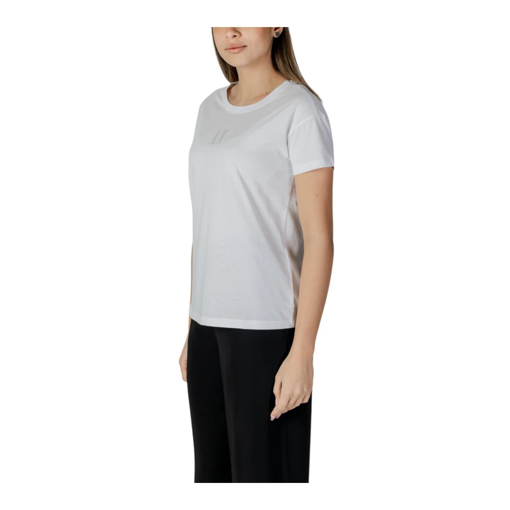 Armani Exchange Stijlvolle High-Waisted Tailored Shorts White Dames