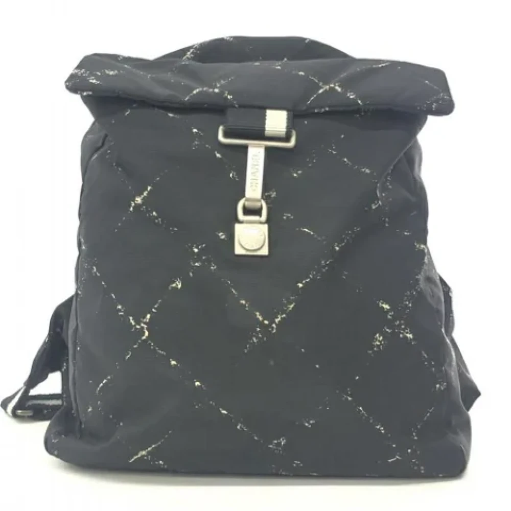 Chanel Vintage Pre-owned Fabric shoulder-bags Black Dames