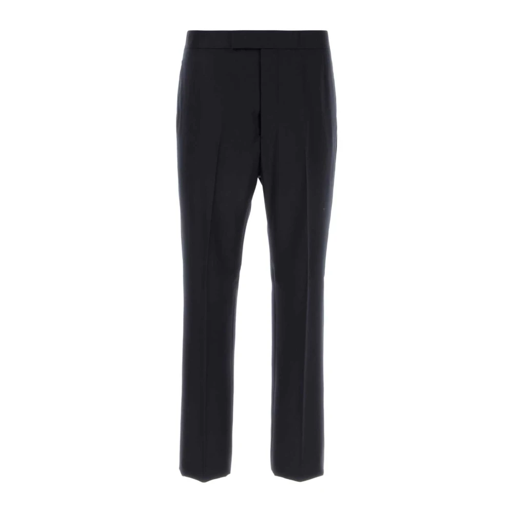 Thom Browne Navy blauwe wollen broek Blue Heren