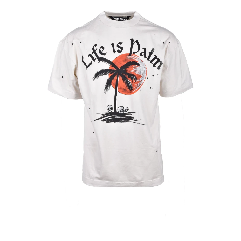 Palm Angels Katoenen T-shirt met Uniek Ontwerp Multicolor Heren