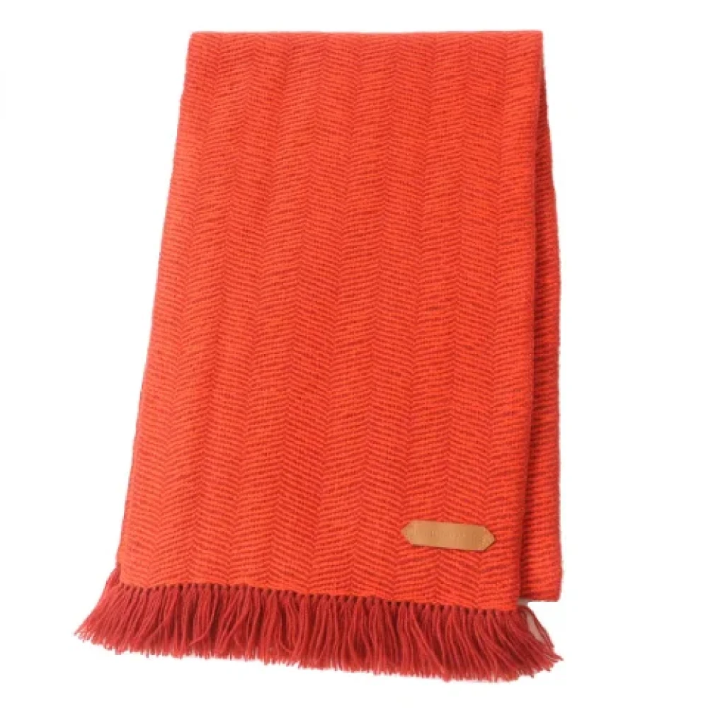 Hermès Vintage Pre-owned Wool scarves Red Dames