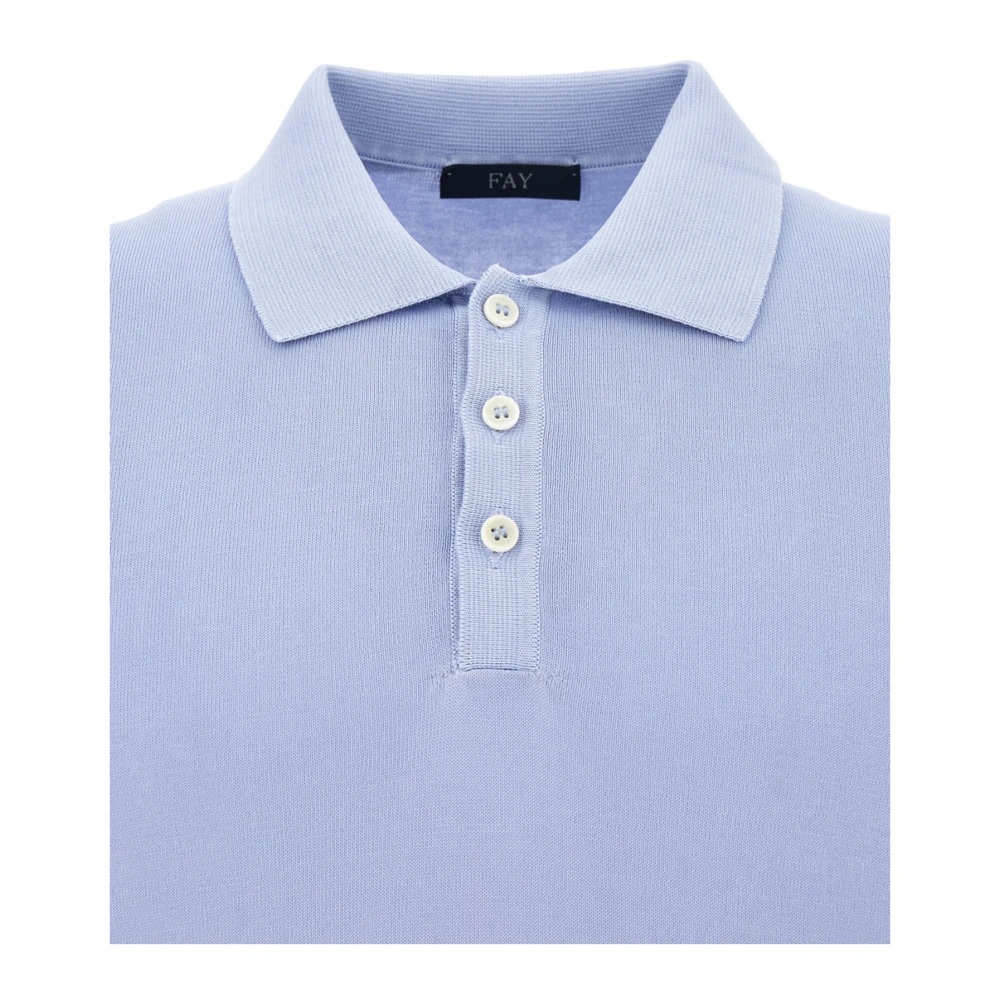 Fay Blauwe T-shirts en Polos Blue Heren