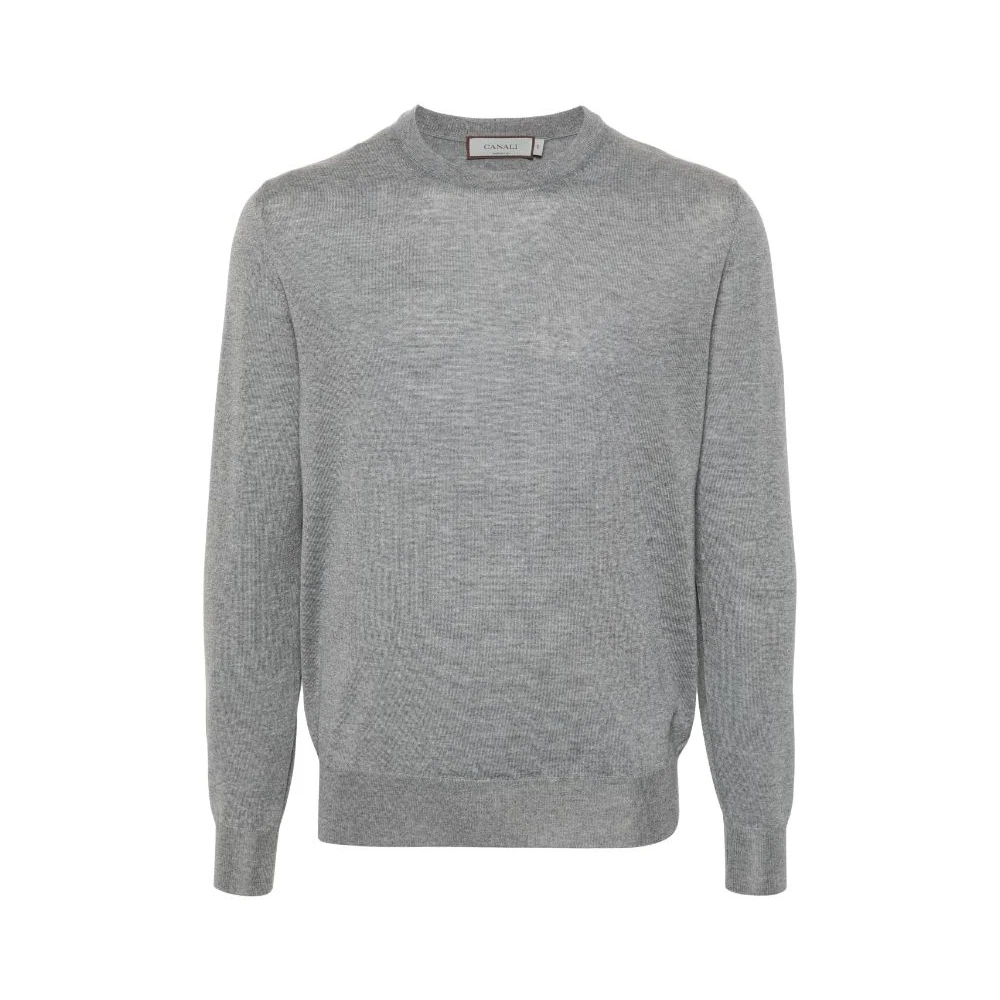 Canali Grijze Trui Stijlvol Casual Mode Gray Heren