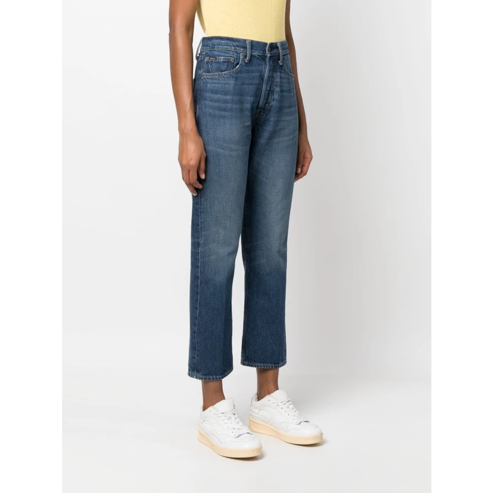 Polo Ralph Lauren Cropped Straight Jeans Blue Dames