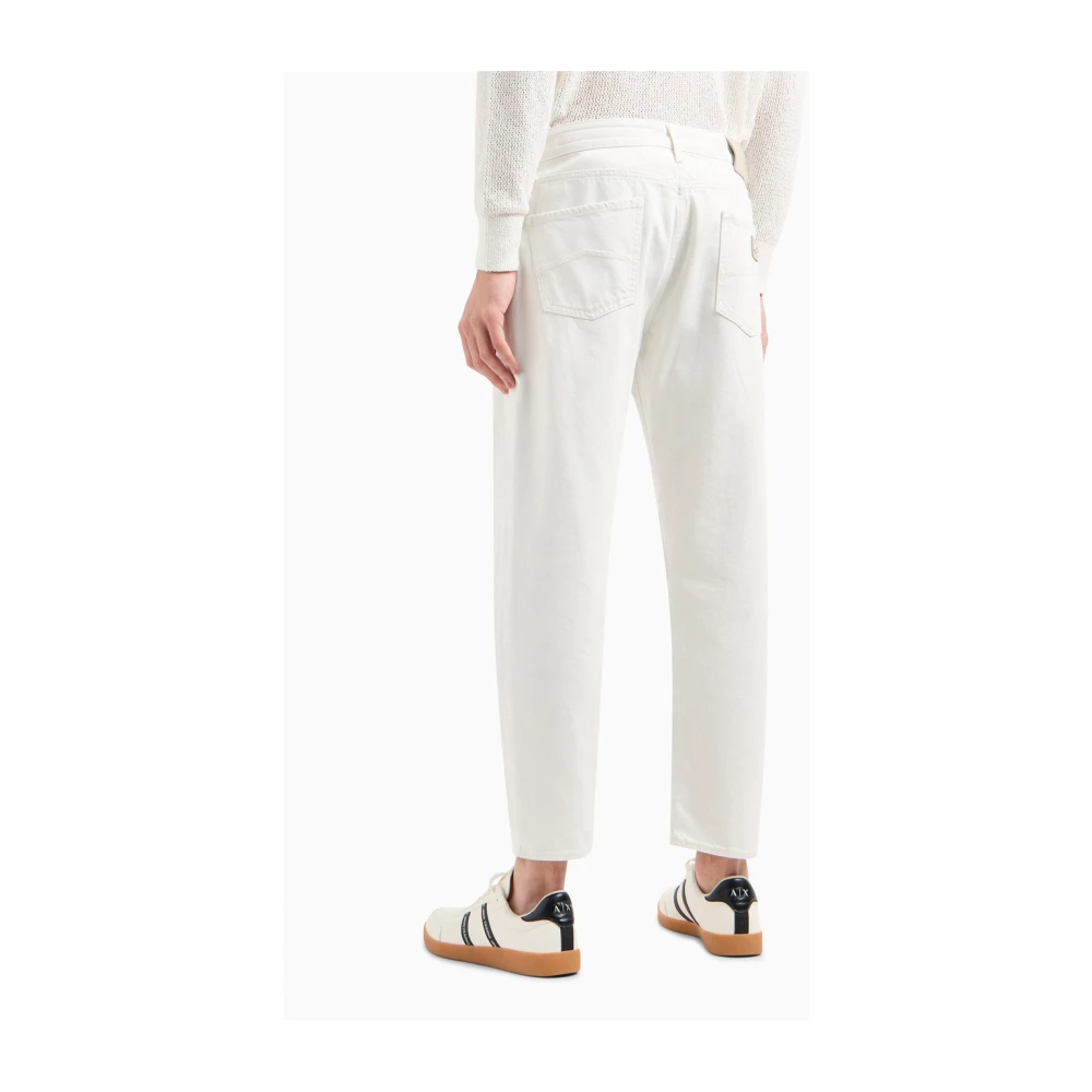 Armani Exchange Off White Straight Leg Jeans Beige Heren