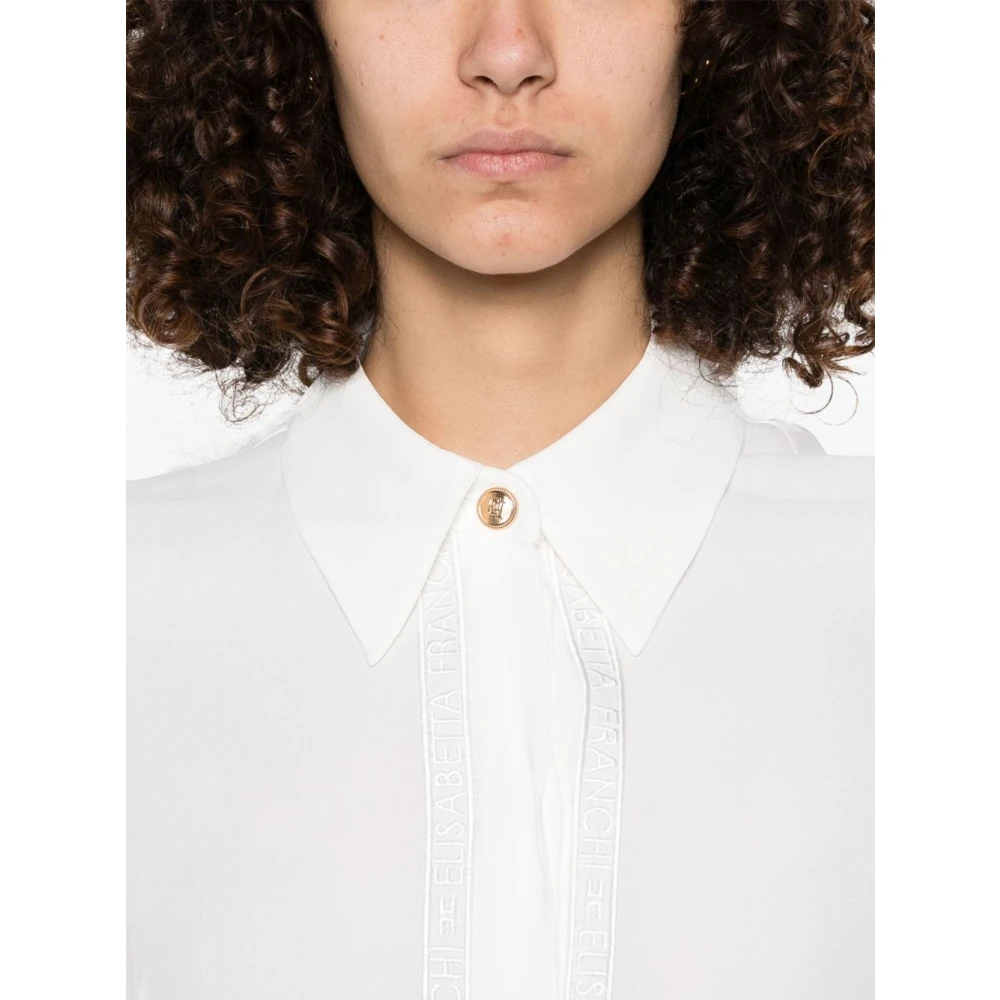 Elisabetta Franchi Ivoor Shirt Dameskleding White Dames