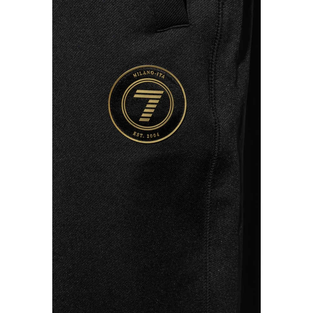 Emporio Armani EA7 Broek met logopatch Black Heren