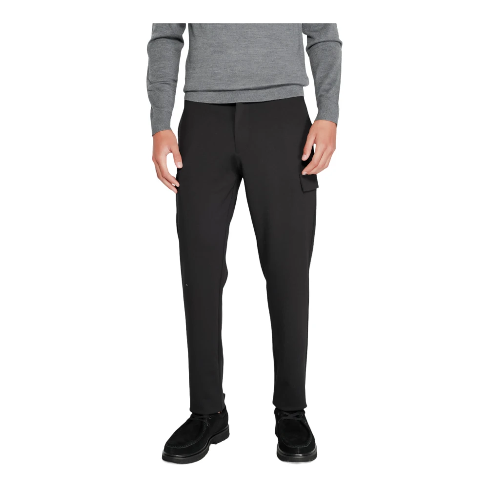 Calvin Klein Gebreide Tapered Broek Herfst Winter Collectie Black Heren