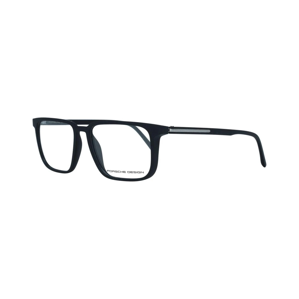 Porsche Design Zwarte Vierkante Optische Frames met Plastic Lenzen Black Heren