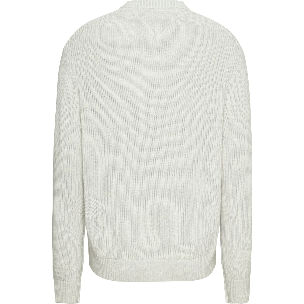 Tommy Jeans Organisch Katoenen Ribtrui Gray Heren
