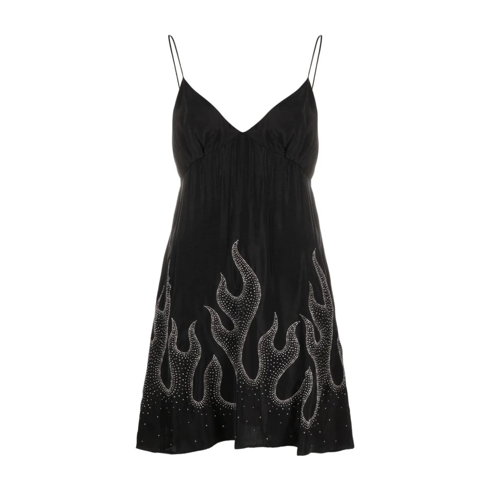 Palm Angels Womens Studded Burning Dress Size: S, Colour: Black - Image 3