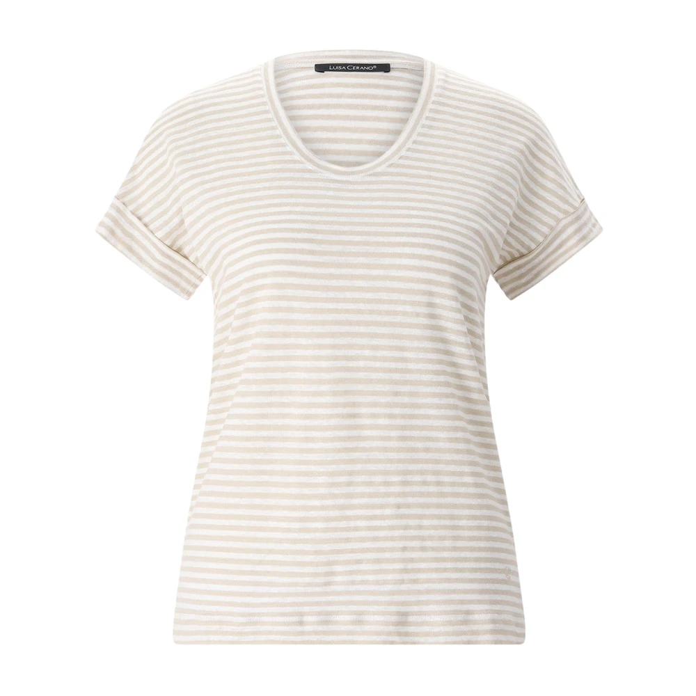 Luisa Cerano Women's Beige T-Shirts, Xl, T-Shirts